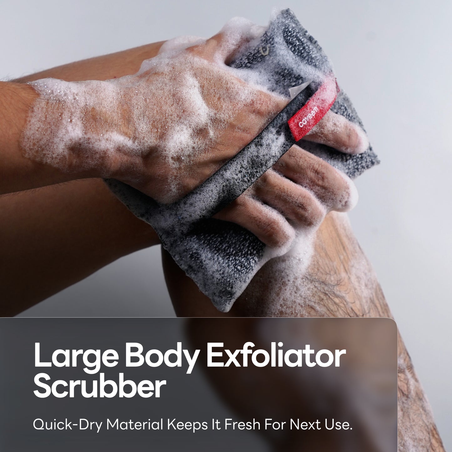 Rough Lightweight Square Sponge for Shower (2 Pack)