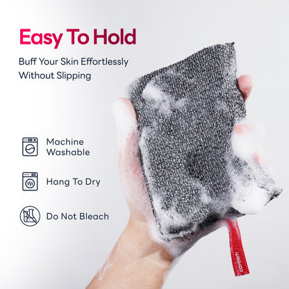 Rough Lightweight Square Sponge for Shower (2 Pack)