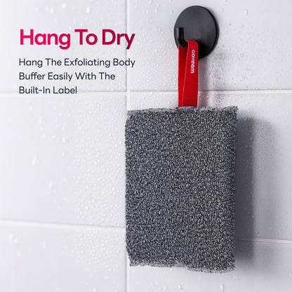 Rough Lightweight Square Sponge for Shower (2 Pack)
