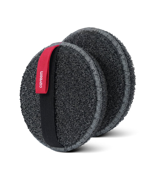 Roung Dark Grey Exfoliating Body Buffer (2 Pack)